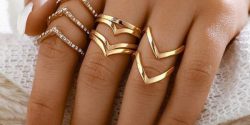 مدل انگشتر طلا شیک و جدید زنانه + انگشتر طلا ظریف بدون نگین