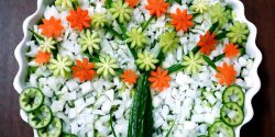 تزیین سالاد شیرازی جدید و ساده + تزیین سالاد شیرازی مجلسی