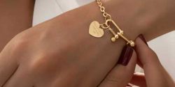 مدل دستبند طلا قلب با طرح ظریف + دستبند طلا قلب دخترانه