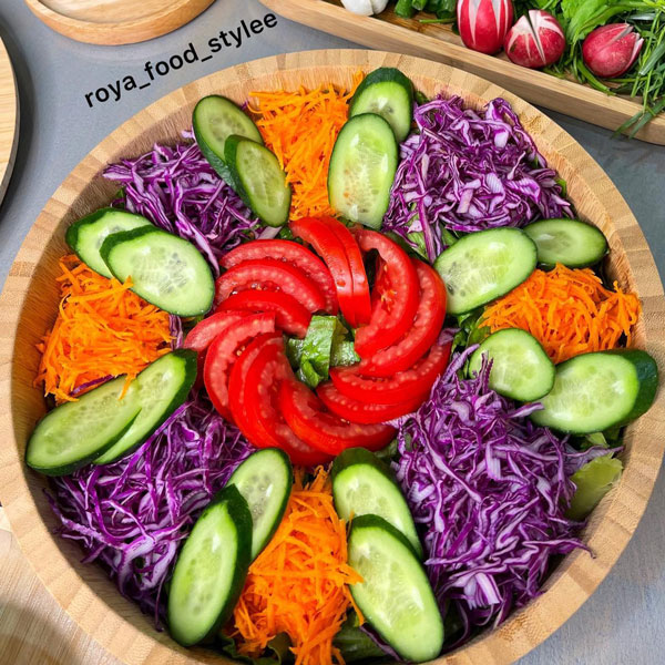 تزیین سالاد برای مهمانی تزیین سالاد کاهو و خیار و گوجه ساده تزیین سالاد کاهو و خیار و گوجه و هویج عکس سالاد ساده تزیین سالاد برای مهمانی ساده تزیین سالاد کاهو در ظرف گرد
