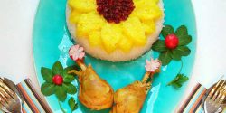 تزیین برنج با زعفران و زرشک و مرغ برای خانوم های خوش سلیقه
