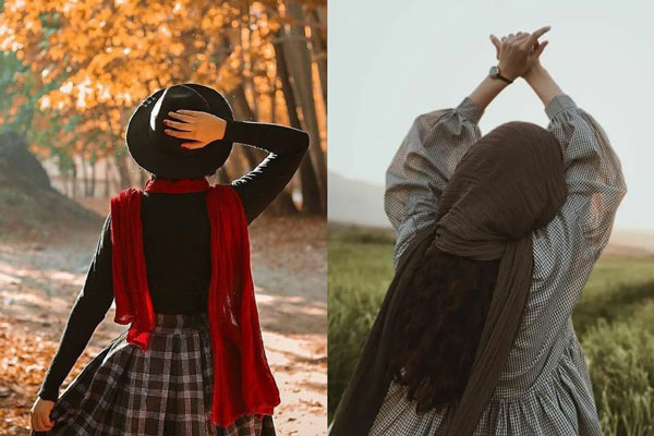عکس دختر از پشت سر با شال طبیعی عکس دختر از پشت سر با مانتو برای پروفایل عکس دختر از پشت سر با موهای باز برای پروفایل عکس پروفایل دختر از پشت سر در طبیعت عکس پروفایل از پشت سر طبیعی عکس دختر از پشت سر کنار دریا