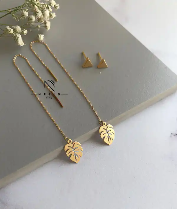 مدل گوشواره طلا بخیه ای