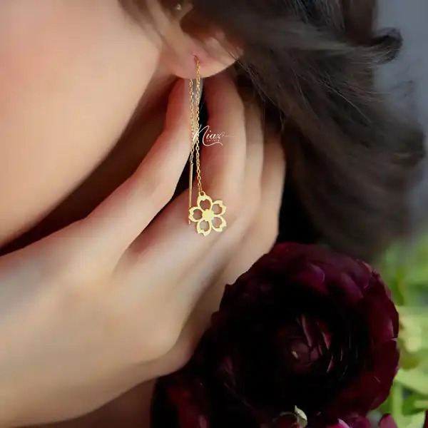 مدل گوشواره طلا بخیه ای