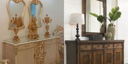 مدل کنسول و آینه چوبی با طرح های مدرن و کلاسیک در اینستاگرام