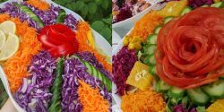 تزیین سالاد فصل مجلسی + تزیین سالاد ساده و شیک