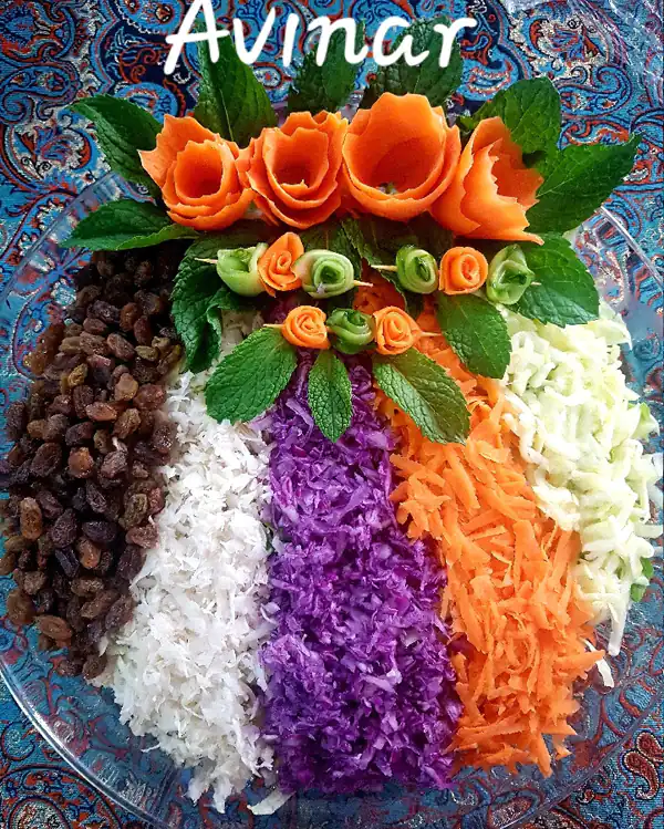 تزیین سالاد فصل مجلسی