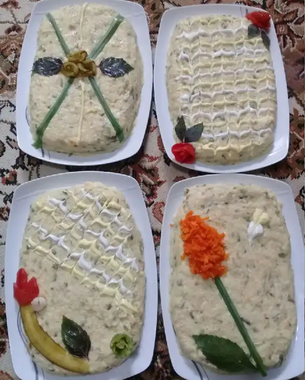 تزیین سالاد الویه ساده برای مدرسه آموزش تزیین سالاد الویه برای مهمانی تزیین سالاد الویه جدیدترین عکس تزیین سالاد الویه زیبا تزیین سالاد الویه با هویج و خیارشور تزیین سالاد الویه تک نفره برای تولد