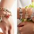 مدل دستبند طلا زنانه با طرح های زنجیری و النگویی لاکچری