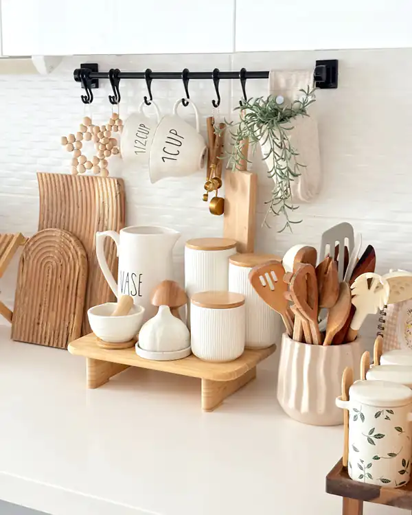 چیدمان روی کابینت شیک