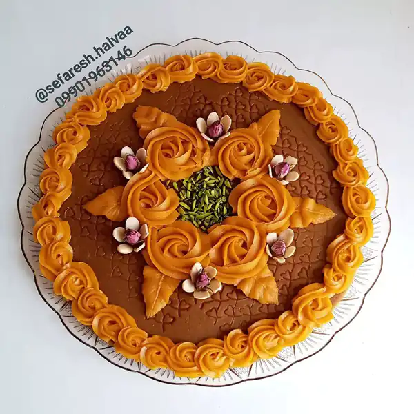 تزیین حلوا با ماسوره