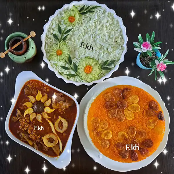 تزیین خورشت قیمه مجلسی