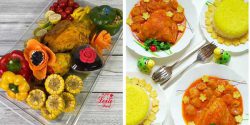 تزیین مرغ برای مهمانی و کنار برنج + تزیین مرغ تکه ای سرخ شده