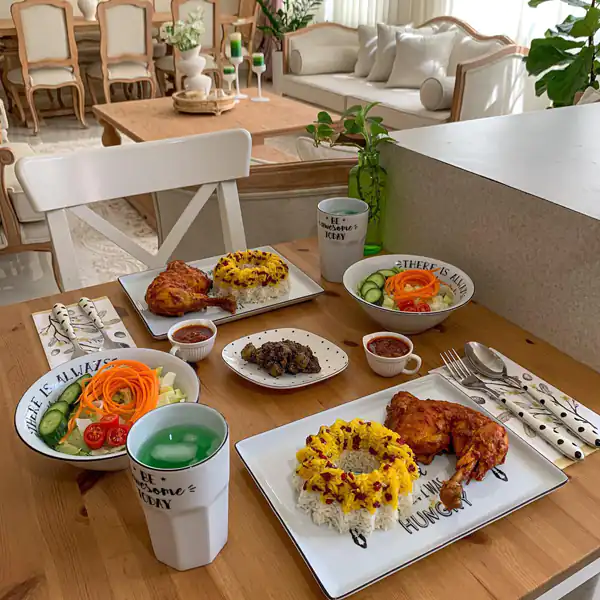 چیدمان میز شام