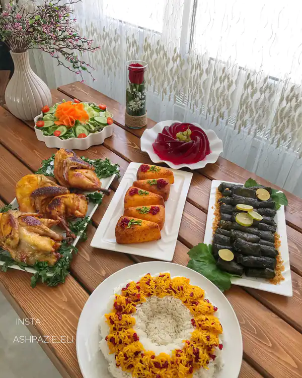چیدمان میز شام