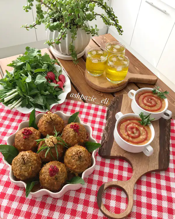 چیدمان میز شام