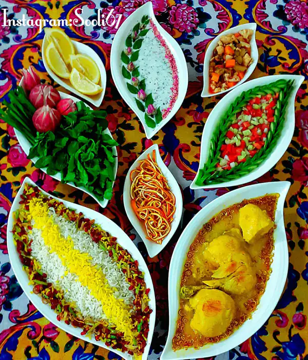چیدمان میز شام شیک