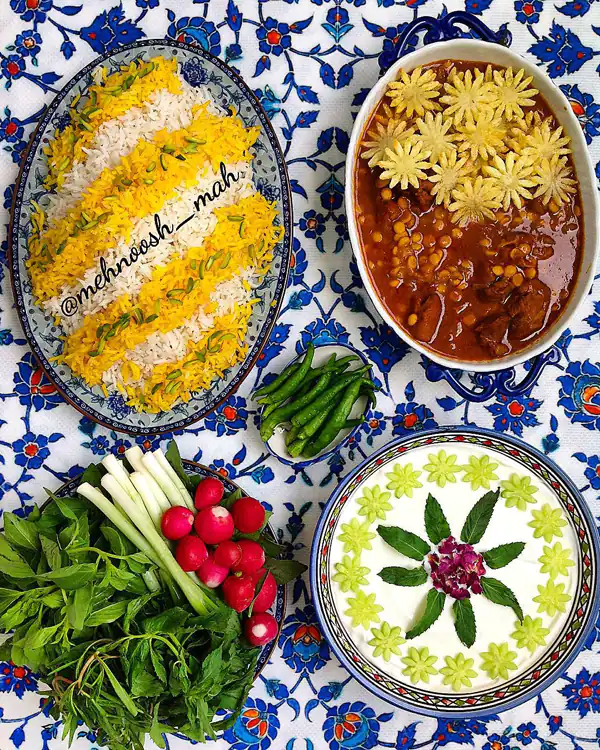چیدمان میز شام شیک