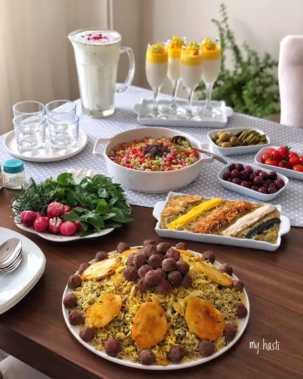 میز شام مهمانی
