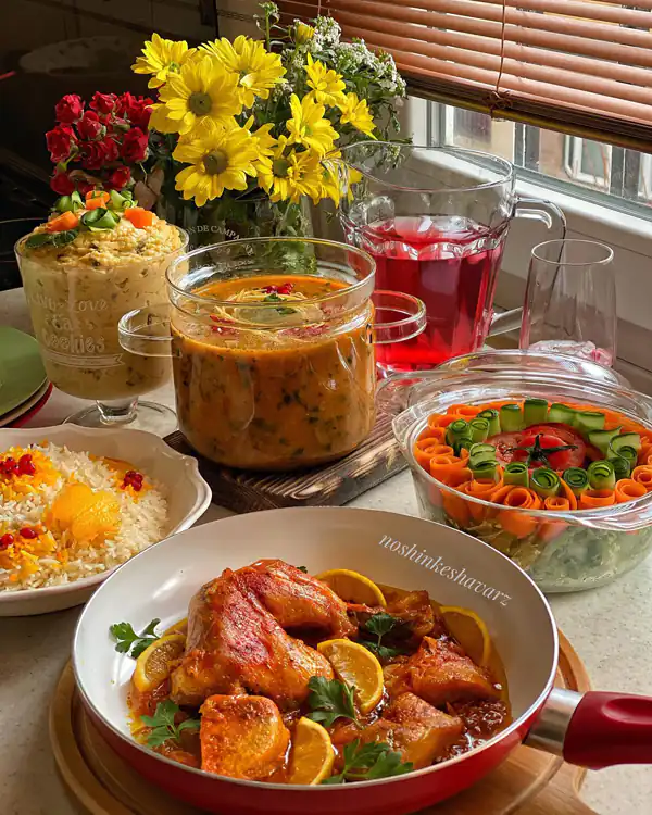 میز شام مهمانی