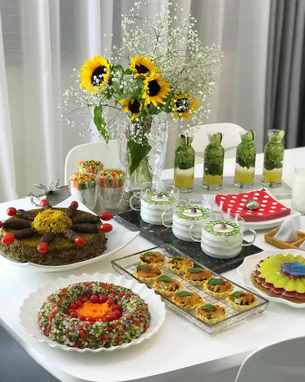 میز شام مهمانی