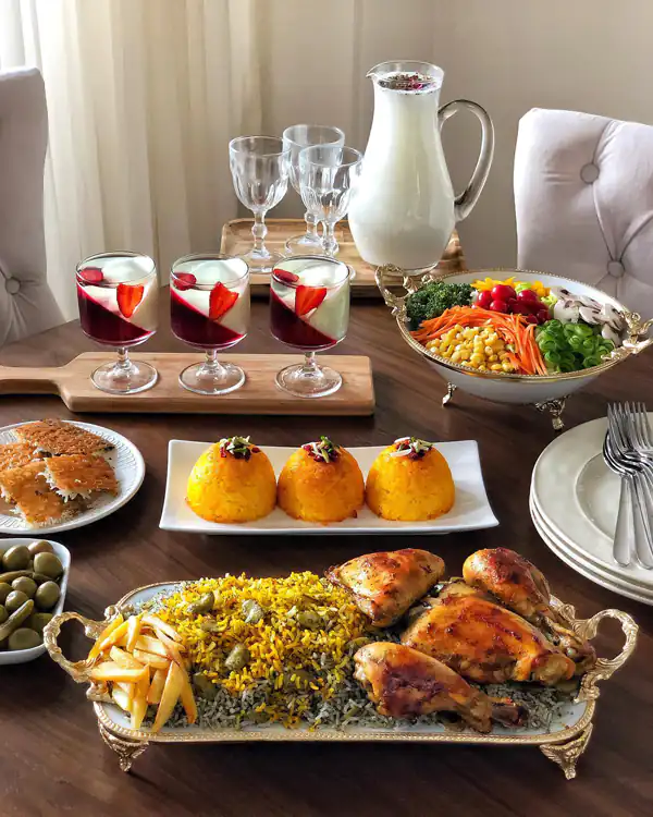 میز شام مهمانی