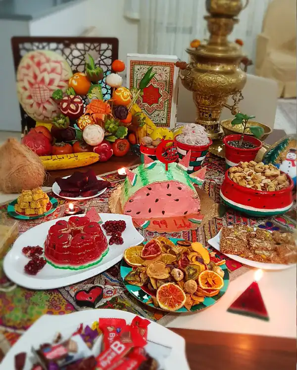 جدیدترین تزیین میز شب یلدا