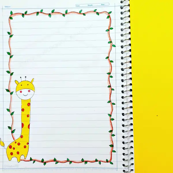 تزیین دفتر مشق املا