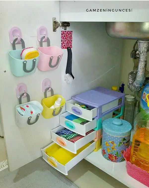 چیدن کابینت زیر سینک