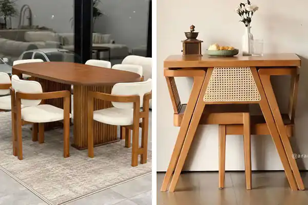 مدل میز غذاخوری مینیمال + میز ناهار خوری کوچک و شیک