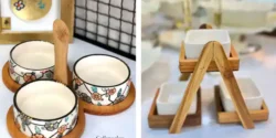 مدل اردو خوری چوبی + ظرف اردو خوری سرامیکی جدید