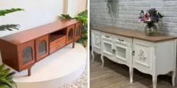 مدل میز تلویزیون چوبی جدید + میز تلویزیون لاکچری چوبی